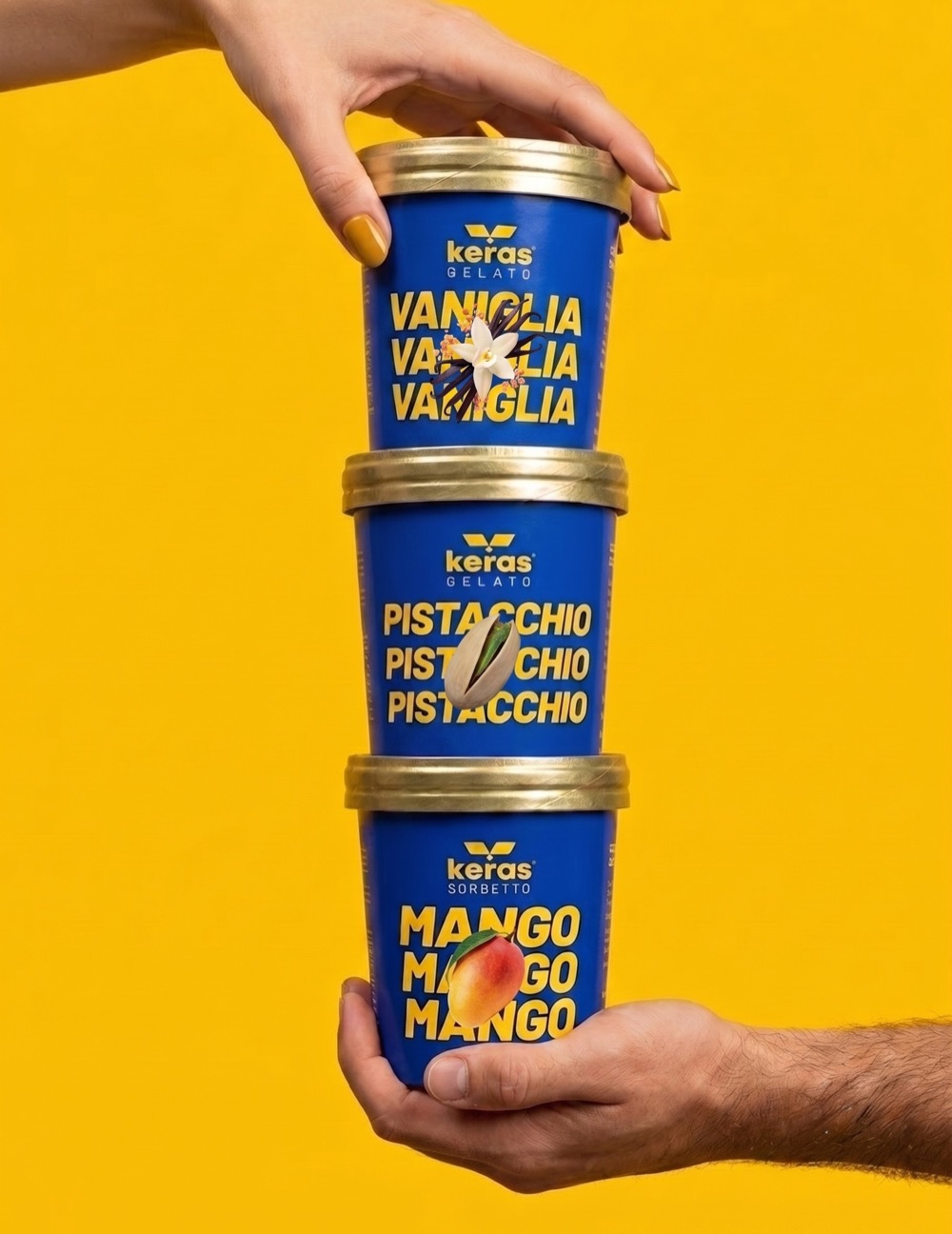 Tarrinas Keras apiladas